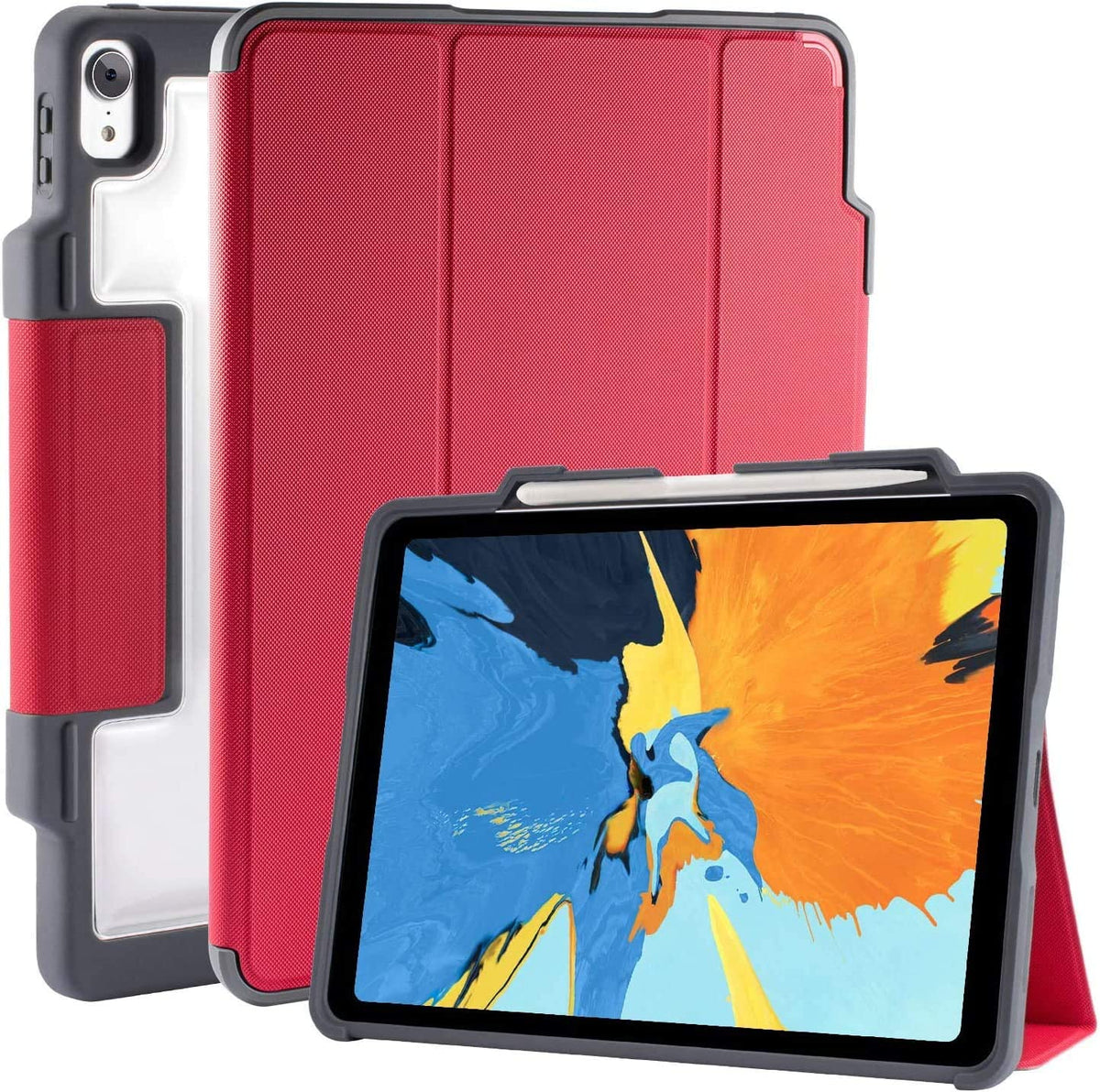 STM Dux Plus Rugged Case For iPad Pro 12.9 3rd Gen 2018 -  Red