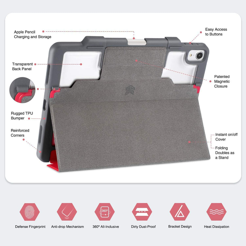 STM Dux Plus Rugged Case For iPad Pro 12.9 3rd Gen 2018 -  Red