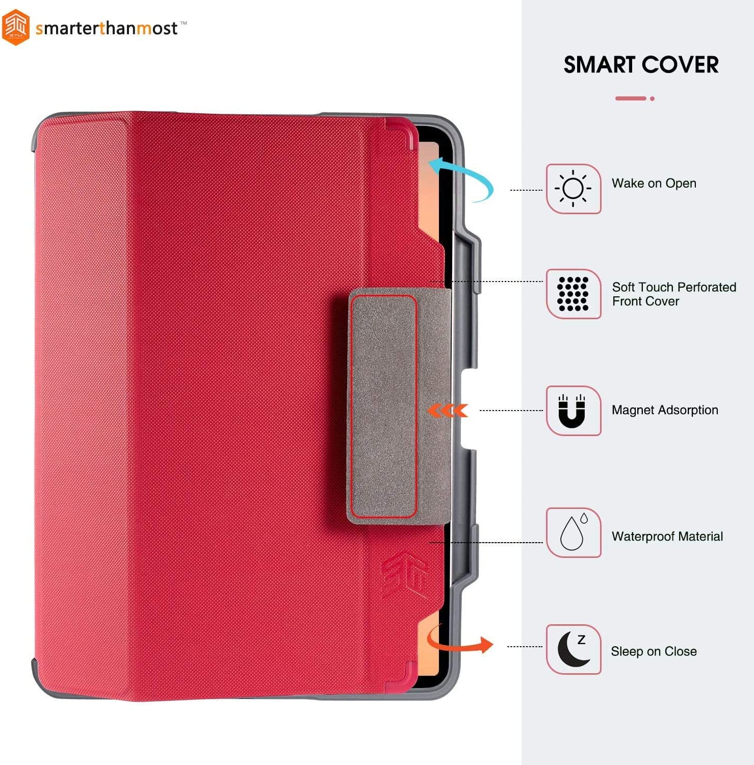 STM Dux Plus Rugged Case For iPad Pro 12.9 3rd Gen 2018 -  Red