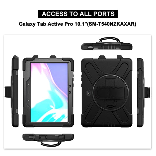 Rugged Case Hand & Shoulder Strap Samsung Tab Active Pro 10.1 2020 - Black 2