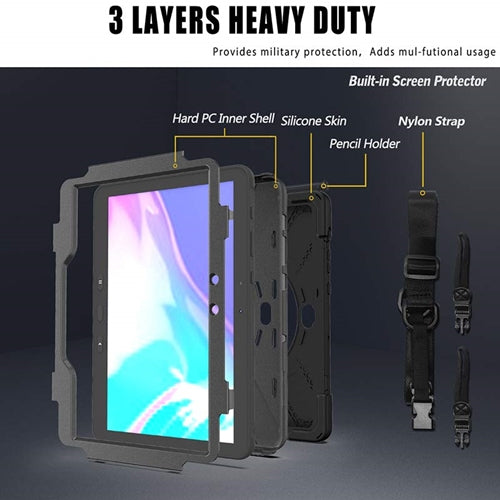 Rugged Case Hand & Shoulder Strap Samsung Tab Active Pro 10.1 2020 - Black5