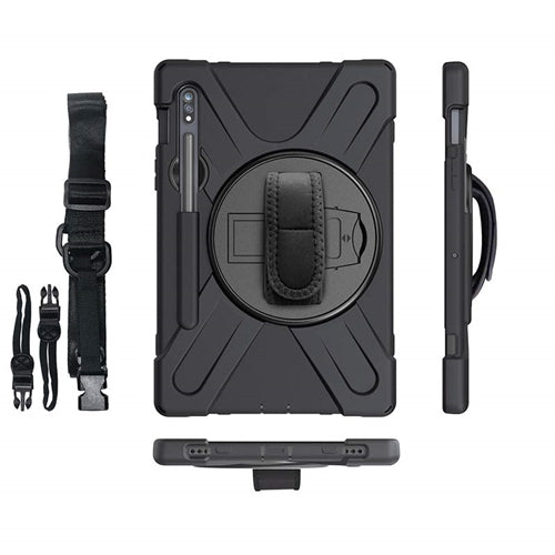 Rugged Case Hand & Shoulder Strap Samsung Tab S7 2020 - Black5