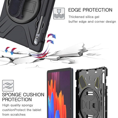 Rugged Case Hand & Shoulder Strap Samsung Tab S7 2020 - Black9