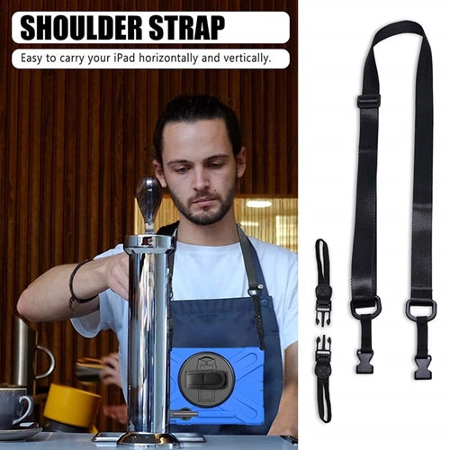 Rugged Case Hand & Shoulder Strap Samsung Tab S7 2020 - Black 4