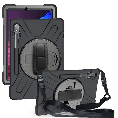 Rugged Case Hand & Shoulder Strap Samsung Tab S7 Plus 2020 - Black 13