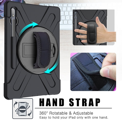 Rugged Case Hand & Shoulder Strap Samsung Tab S7 Plus 2020 - Black 9