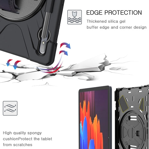 Rugged Case Hand & Shoulder Strap Samsung Tab S7 Plus 2020 - Black 6