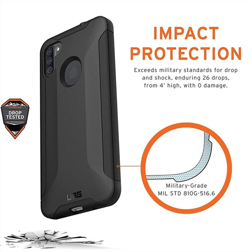 UAG Scout Tough and Rugged Case for Samsung A11 - Black 1