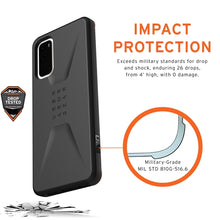 Load image into Gallery viewer, UAG Civilian Slim &amp; Rugged Protective Case Samsung S20 6.2 inch Black 2
