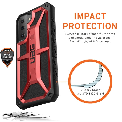 UAG Monarch Rugged Case Samsung S21 5G 6.2 inch - Crimson Red 4