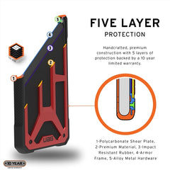 UAG Monarch Rugged Case Samsung S21 PLUS 5G 6.7 inch - Crimson Red 1