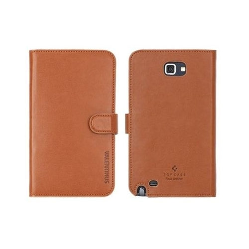 SGP Leather Wallet Case Valentinus Samsung Galaxy Note Brown 1