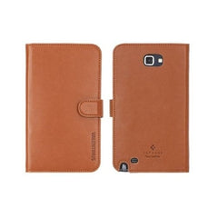 SGP Leather Wallet Case Valentinus Samsung Galaxy Note Brown 1