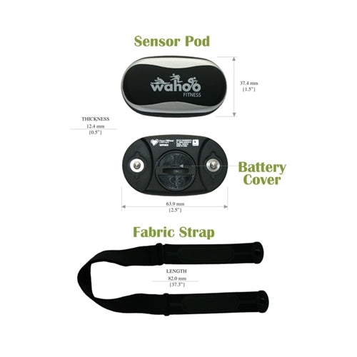 Wahoo Fitness Run / Gym Pack incl Sensor Key for iPhone & Heart Rate Belt Set 7