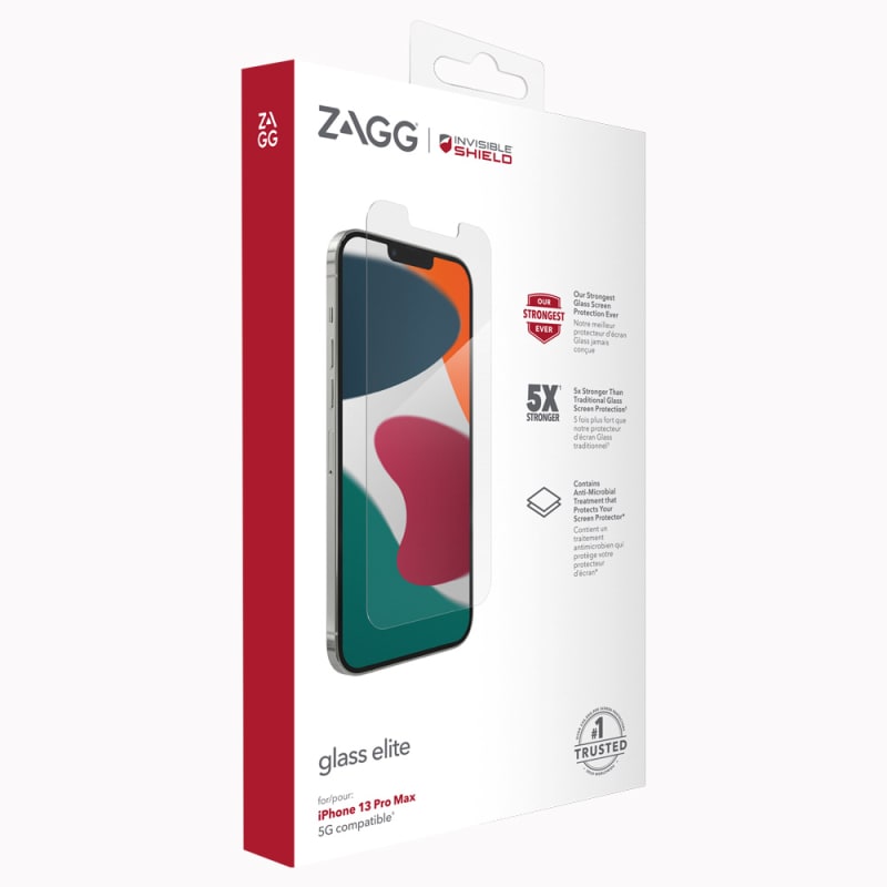 Zagg Invisible Shield Glass Elite Screen Protector iPhone 13 Pro Max 6.7 inch 8