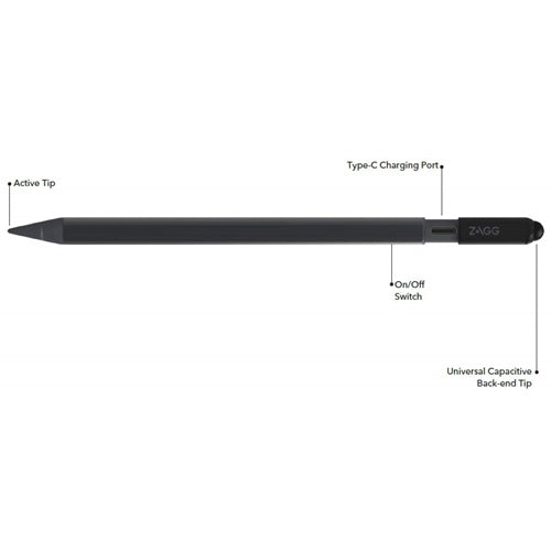 ZAGG Pro Stylus Pencil for iPad and Tablet - Black / Gray 2