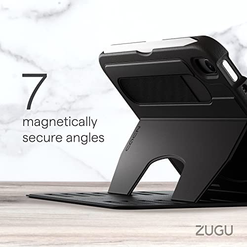 Zugu Rugged Folio Case iPad Mini 6/7 /A17 Pro Gen with Magnetic Stand - Black