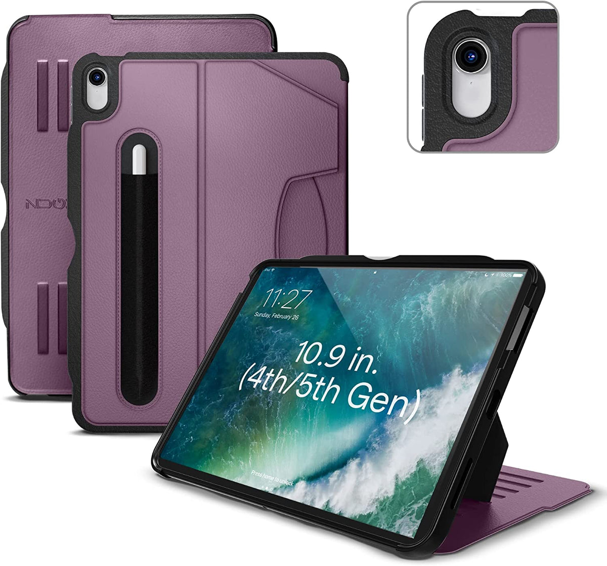 Zugu Case for iPad Air 11" M2 / M3 & Air 4th/5th - Berry Purple