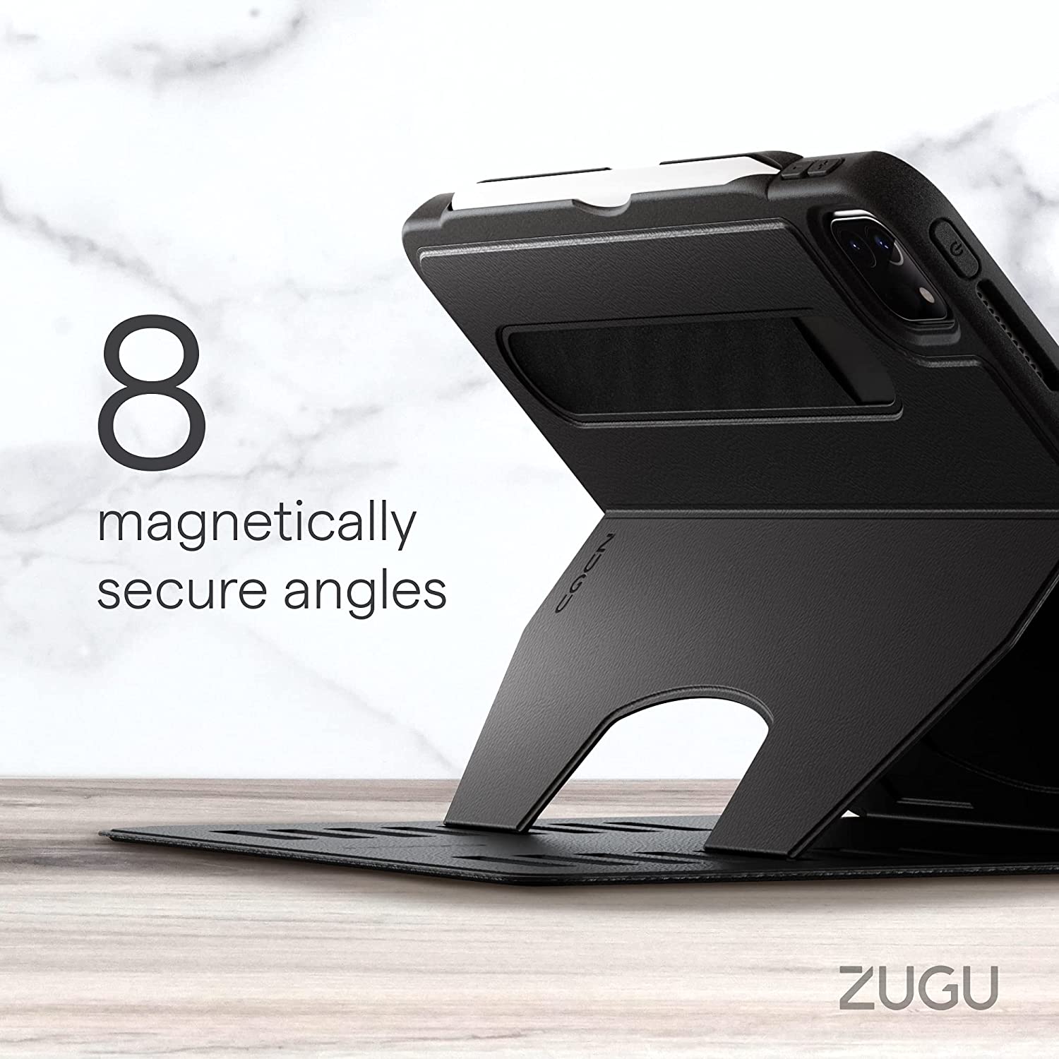 Zugu iPad Folio Case Magnetic Stand iPad Pro 11 inch 4th 3rd 2nd 1st Gen - Stealth Black