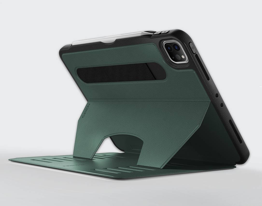 Zugu iPad Folio Case Magnetic Stand iPad Pro 11 inch 4th 3rd 2nd 1st Gen - Pine Green