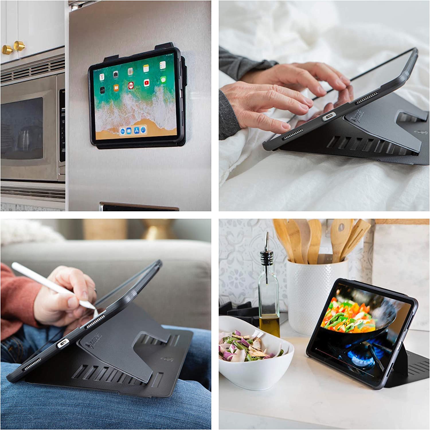 Zugu Magnetic Rugged Folio Case iPad Pro 12.9 in 6th & 5th Gen - Black