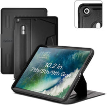 Load image into Gallery viewer, Zugu iPad Folio Case Magnetic Stand iPad 7th / 8th / 9th Gen 10.2 inch - Stealth Black