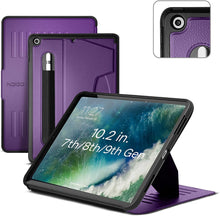 Load image into Gallery viewer, Zugu iPad Folio Case Magnetic Stand iPad 7th / 8th / 9th Gen 10.2 inch - Purple