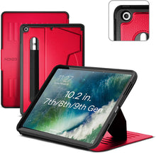 Load image into Gallery viewer, Zugu iPad Folio Case Magnetic Stand iPad 7th / 8th / 9th Gen 10.2 inch - Red