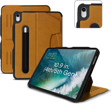 Load image into Gallery viewer, Zugu iPad Folio Case Magnetic Stand iPad Air 5th &amp; 4th 10.9 inch - Brown